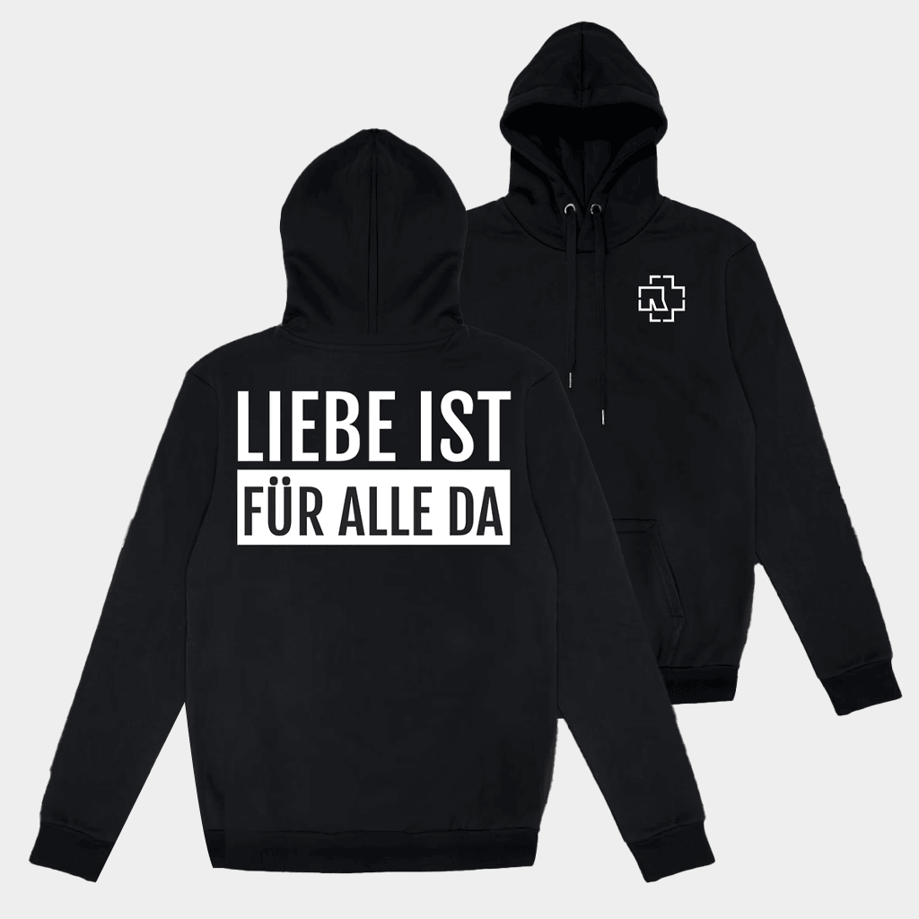 Rammstein Merch Liebe Ist Fur Alle Da Hoodie Gifts For Band Fans
