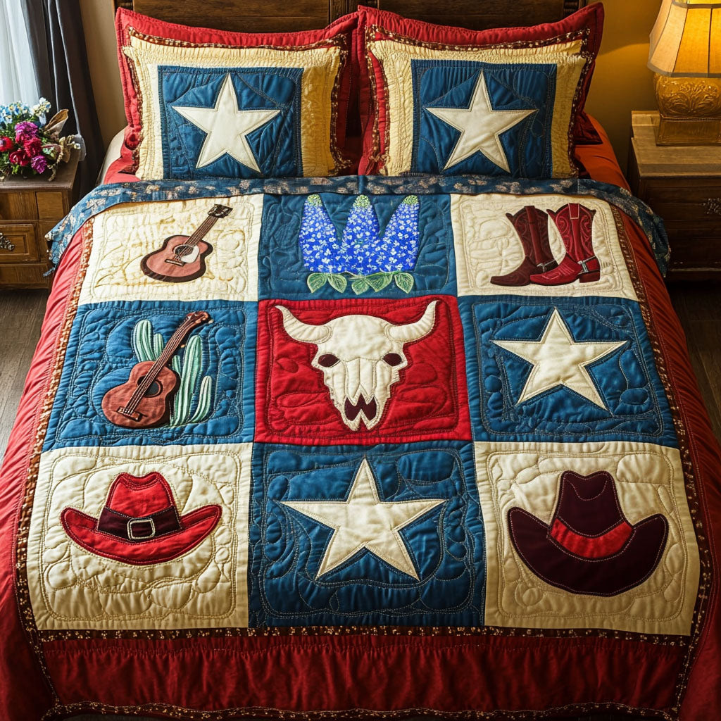 Ranch Rhythm Quilted Bedding Set Bedroom Decor Ideas Cowboy Gifts For Him