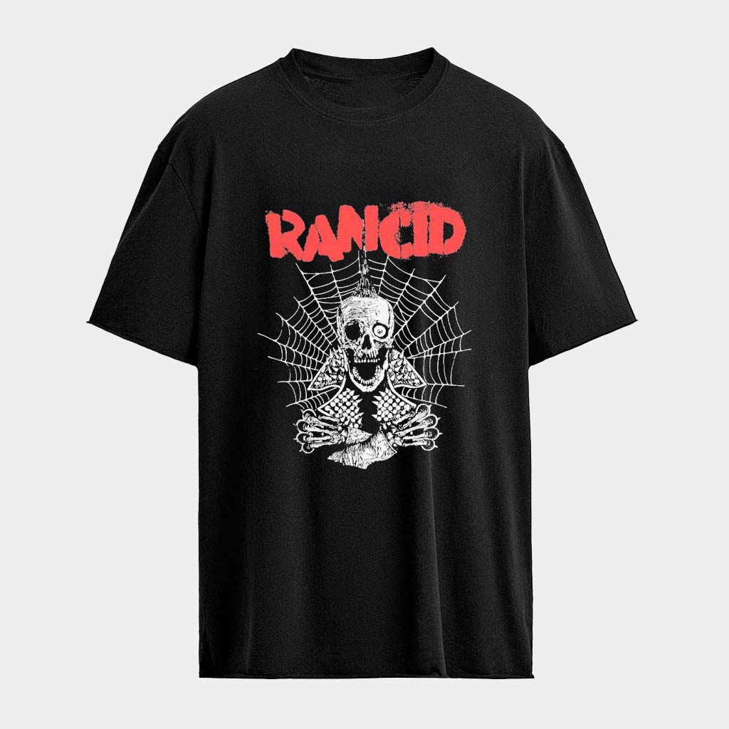 Rancid Spiderweb T-Shirt Rancid Merch Gifts For Rock Band Fans