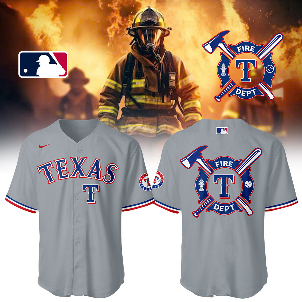 Rangers x Firefighter Appreciation Night Jersey Gift For Baseball Lover