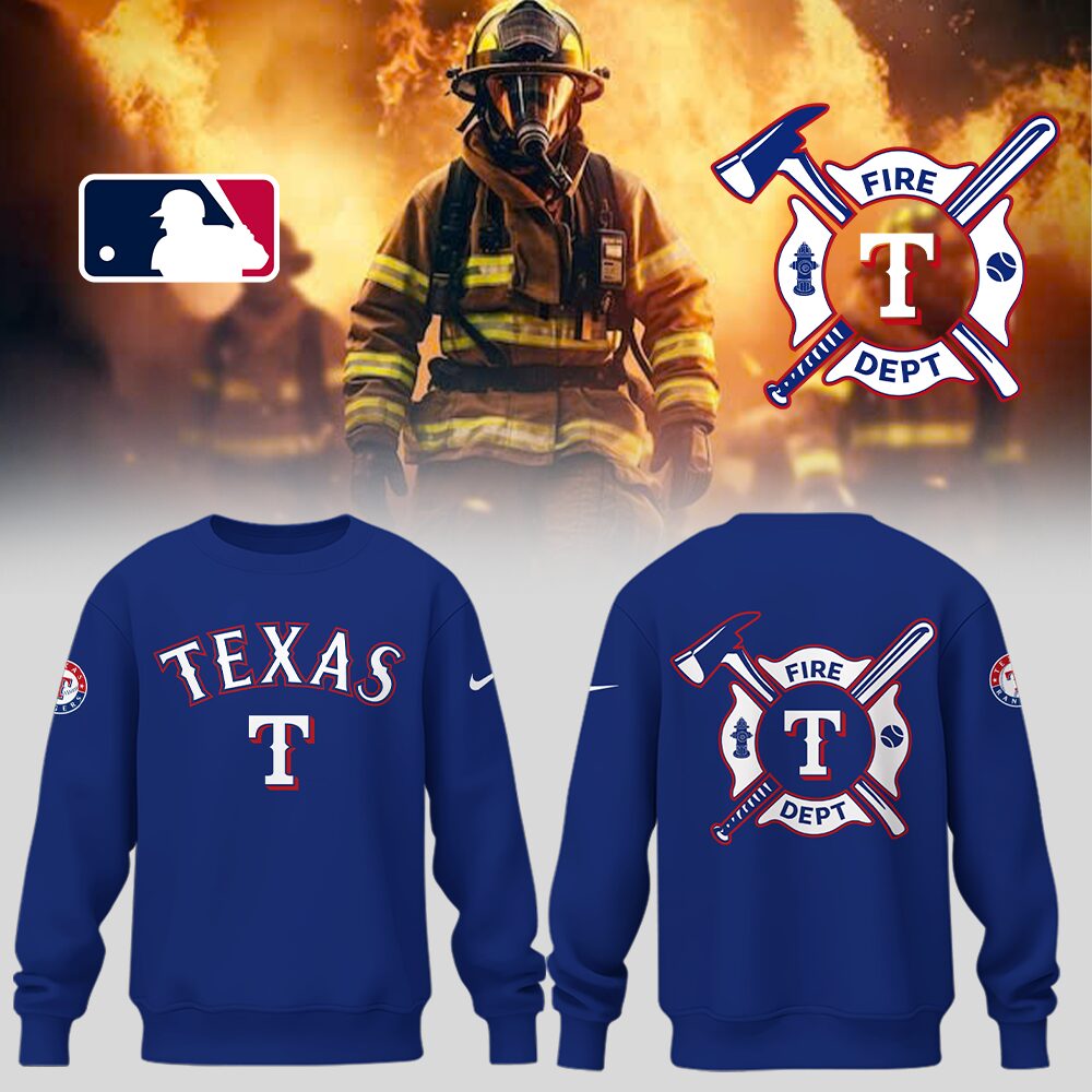 Rangers x Firefighter Appreciation Night Sweatshirt Best Baseball Gifts Ideas