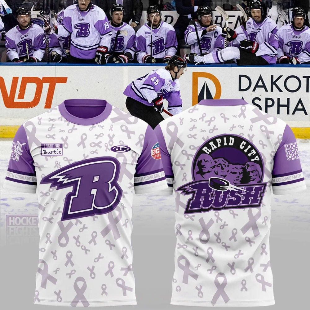 Rapid City Rush Fights Cancer 2025 T-Shirt Top Father's Day Gifts