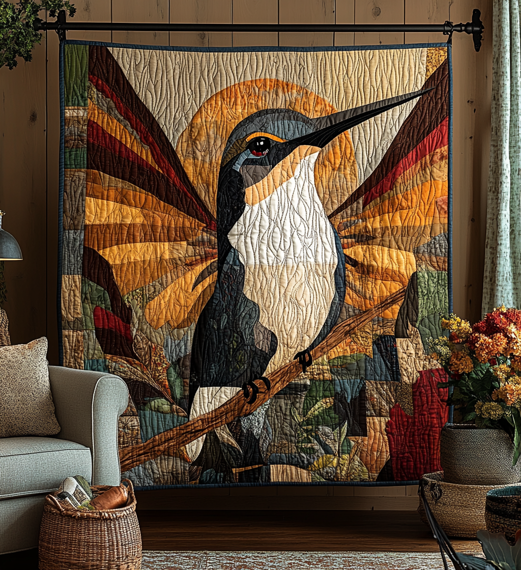 Rare Hummingbird Quilted Blanket Gifts For Hummingbird Lovers