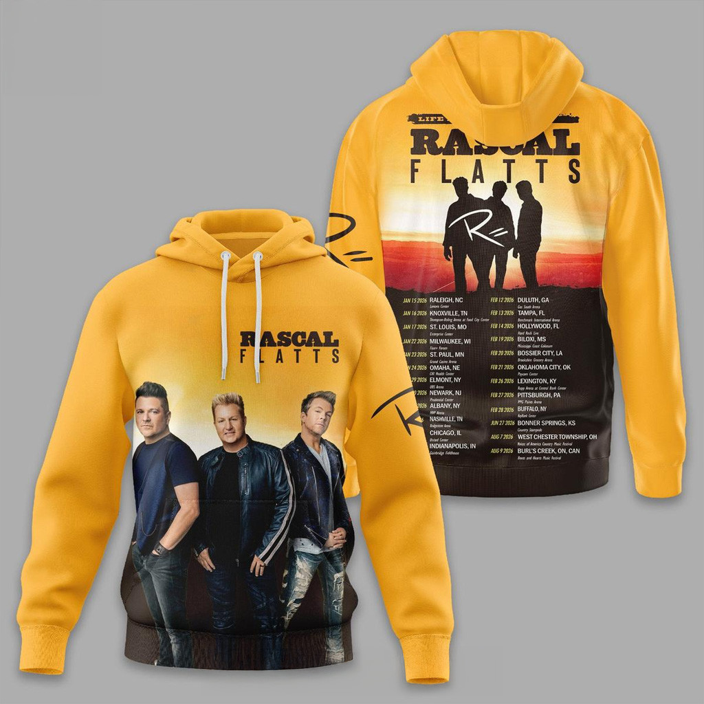 Rascal Flatts Celebrating 25 Years Life Is A Highway Tour Hoodie Rascal Flatts Merch Fan Gifts