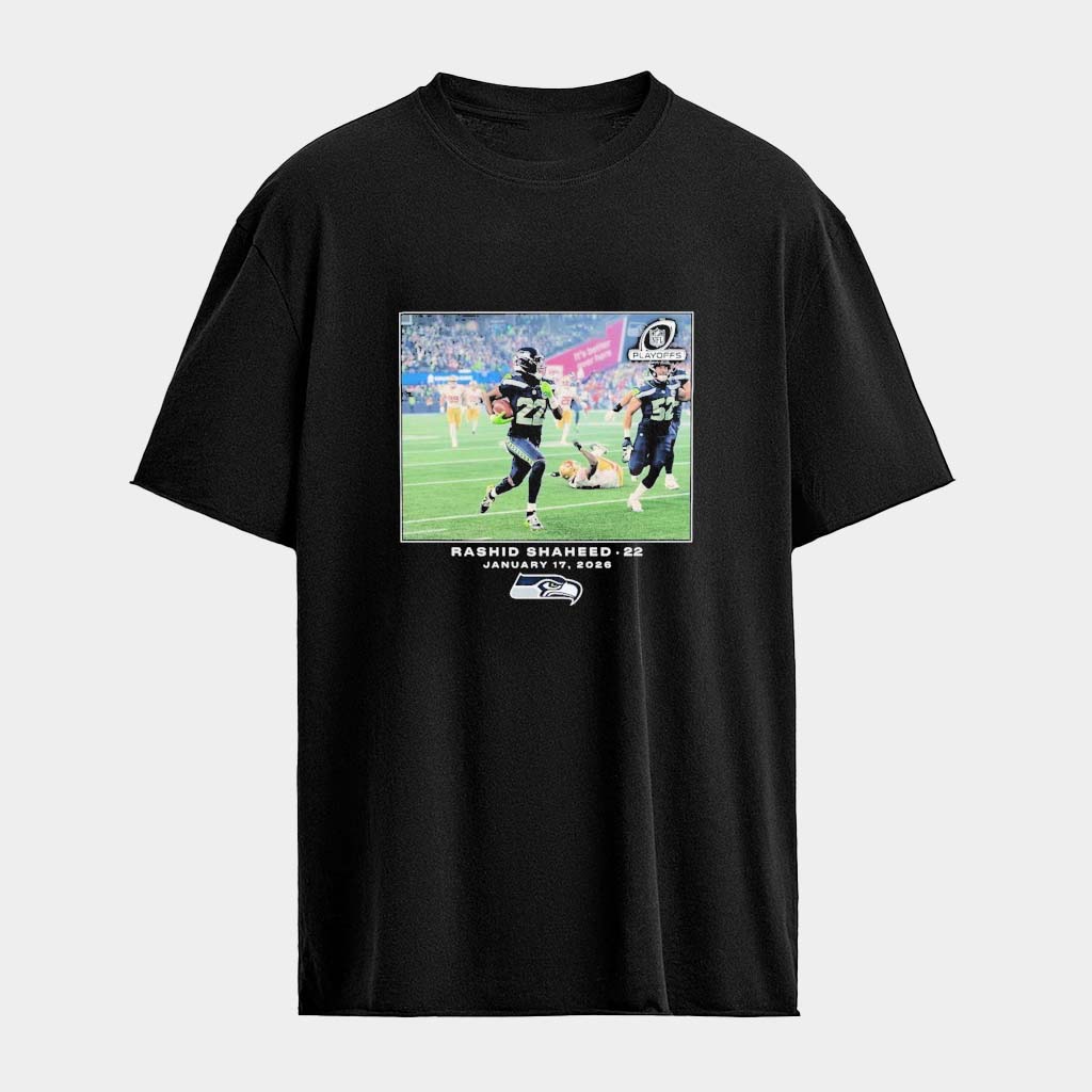 Rashid Shaheed Seattle Football Jan 17 2026 Flash Features T-Shirt Gifts For Football Fan