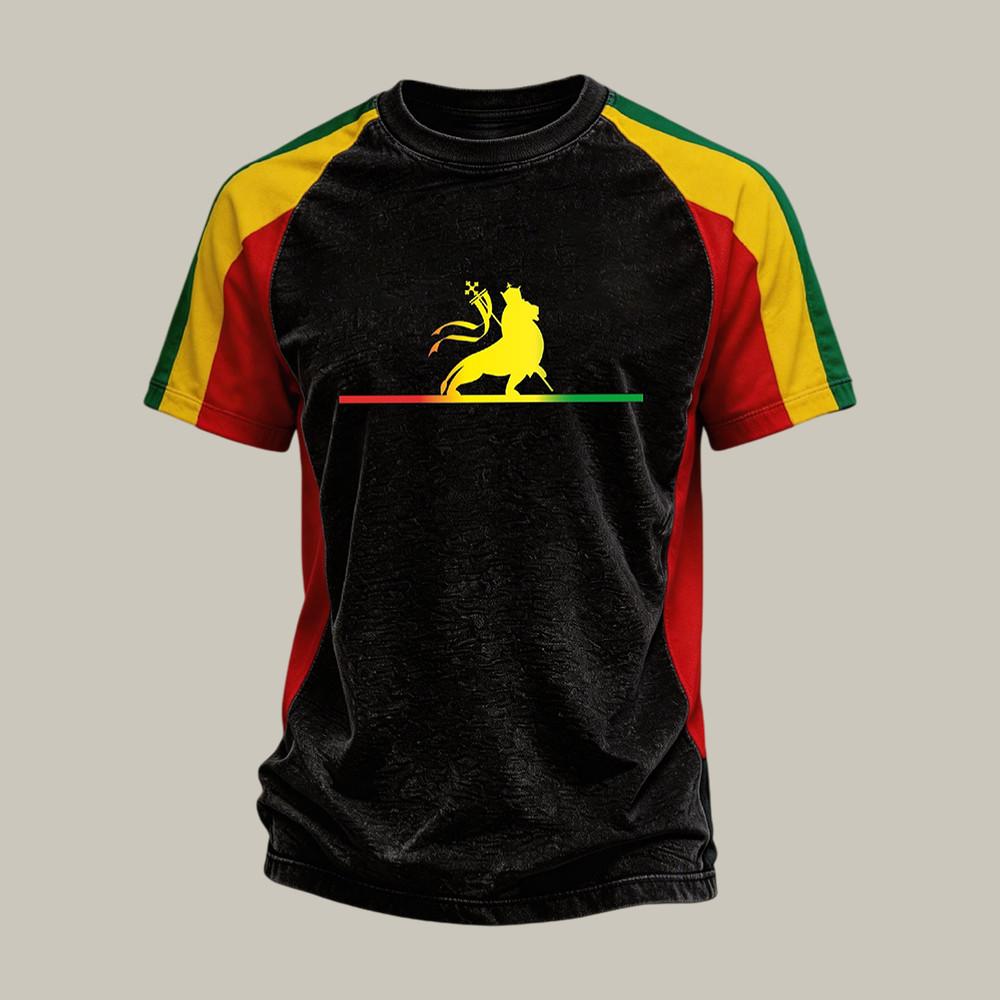Rastafari Lion Of Judah Design T-Shirt Reggae Graphic Tee Unique Gift For Husband
