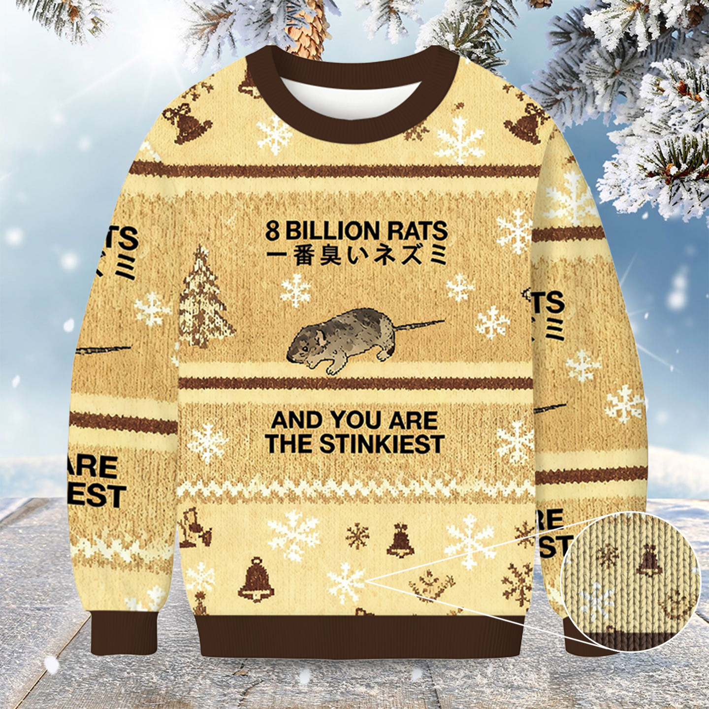Rat World Stinkiest Christmas Ugly Sweater Animal Themed Funny Christmas Jumper Rat Gifts