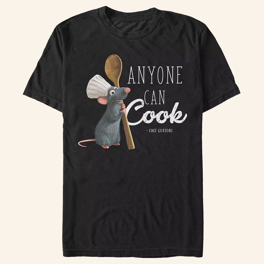 Ratatouille Merch D Pixar Ratatouille Anyone Can Cook T-Shirt Remy The Rat Merch Gifts Ideas