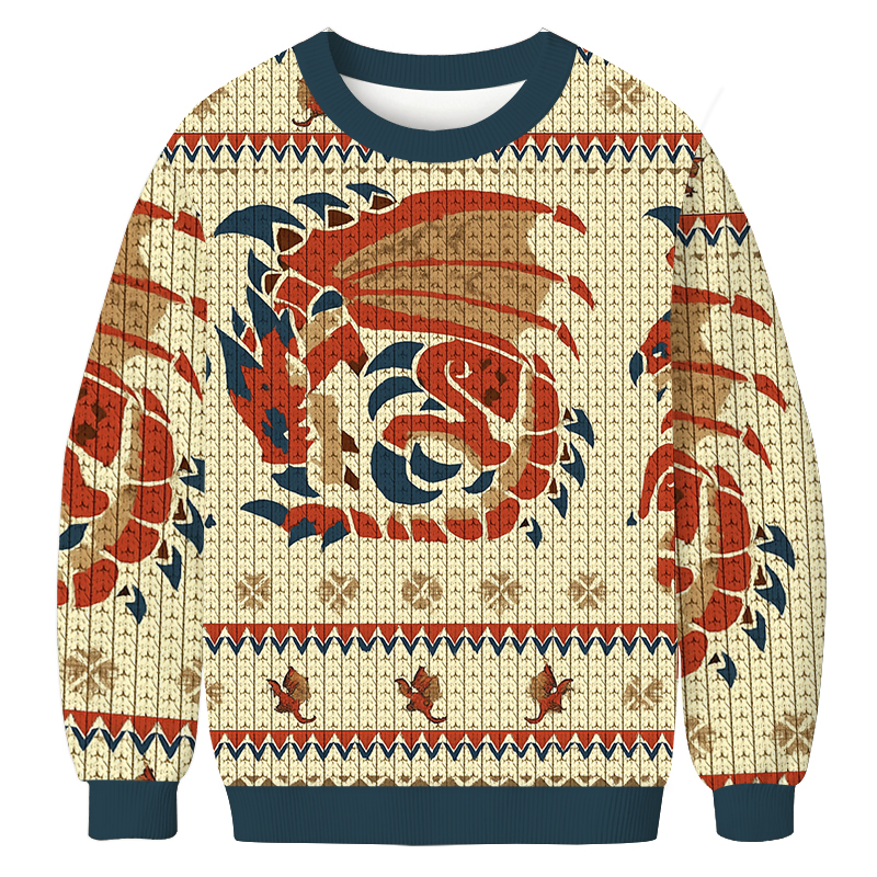 Rathalos Monster Hunter Christmas Ugly Sweatshirt Christmas Cozy Winter Wear Gift Ideas