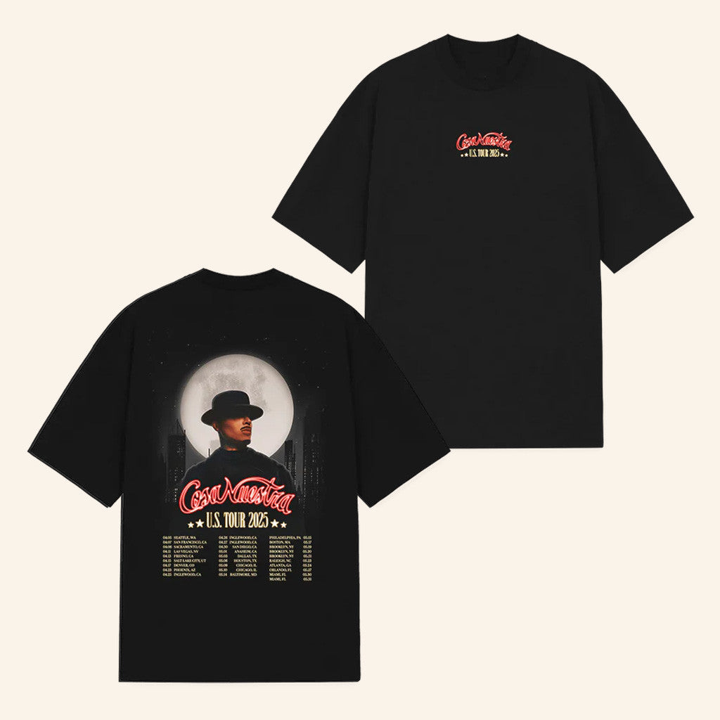 Rauw Alejandro Merch Cosa Nuestra World Tour T-Shirt Black Gifts For Fans Rauw Alejandro Merch Cosa Nuestra World Tour T-Shirt Black Gifts For Fans