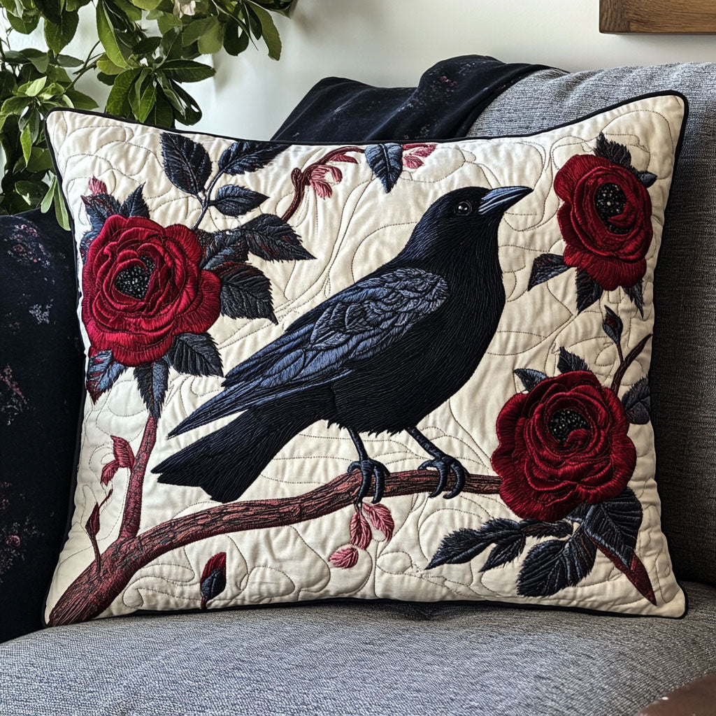 Raven Bloom Quilt Pillow Case Luxury Pillowcase Gift Set for Mom or Grandma