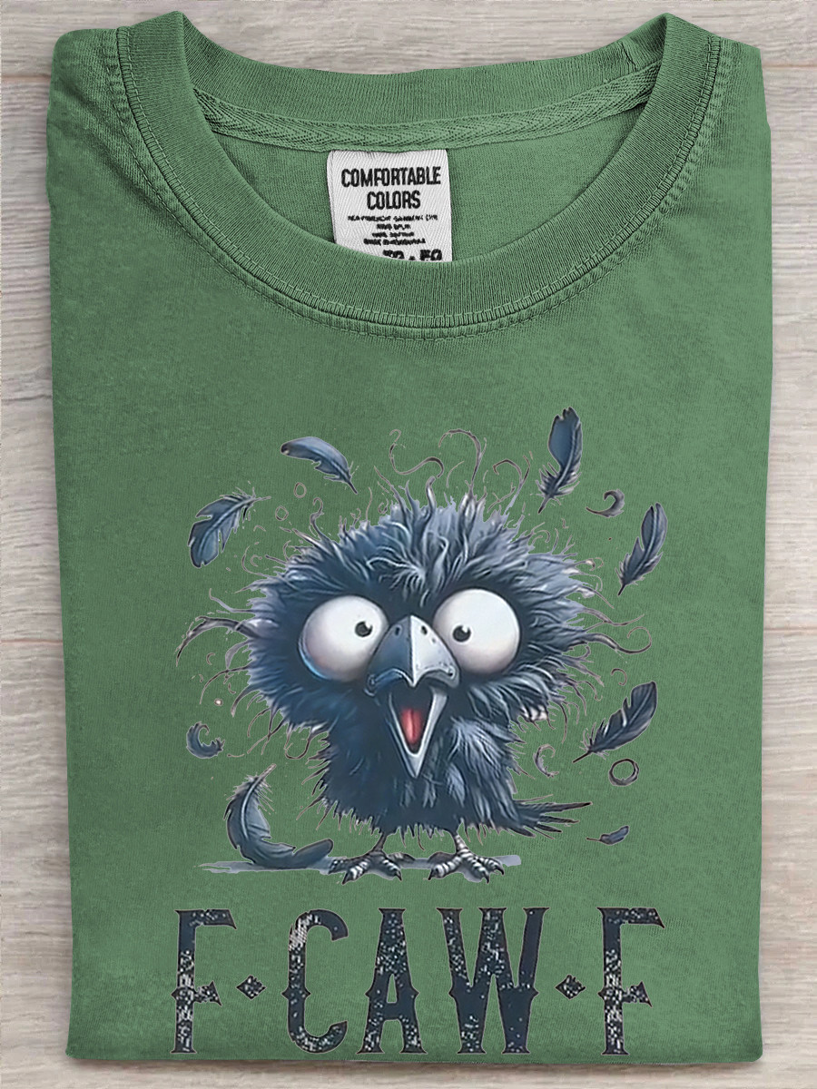 Raven F Caw F T-Shirt Big Eyes Raven Funny Meme Shirt Gifts For Raven Lovers