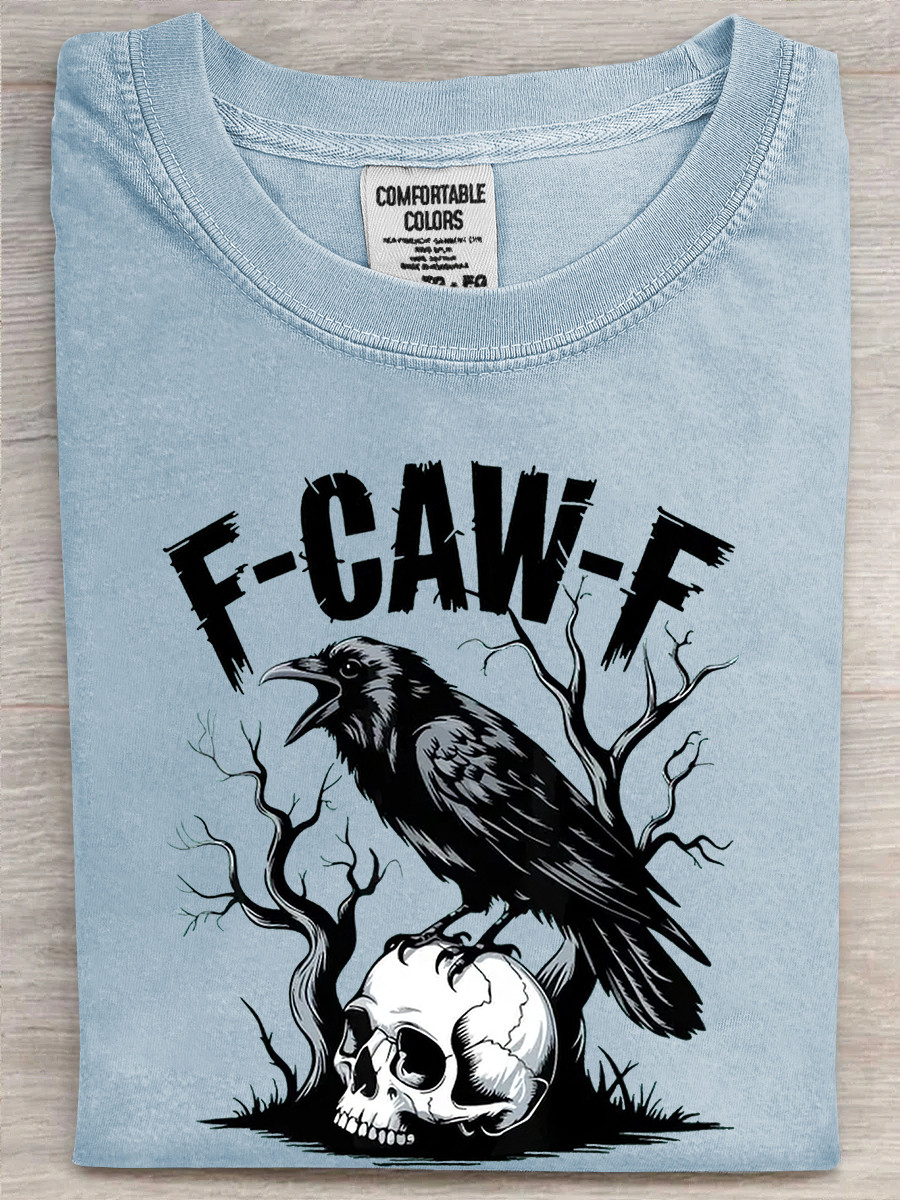 Raven F Caw F T-Shirt Funny Gothic Raven Crow Pun Shirt Sarcastic Bird Gifts Ideas