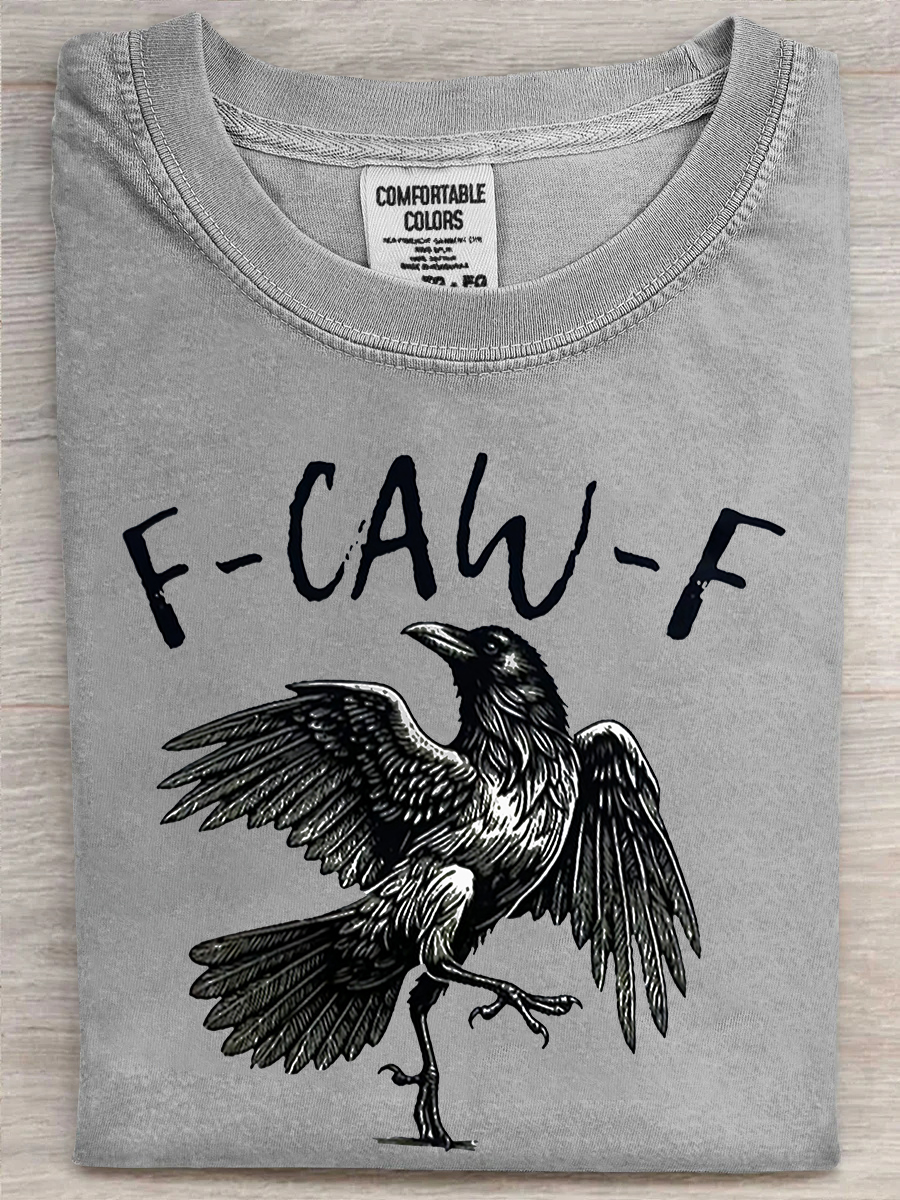 Raven F Caw F T-Shirt Funny Raven Crow Pun Shirt Sarcastic Bird Best Meme Gifts