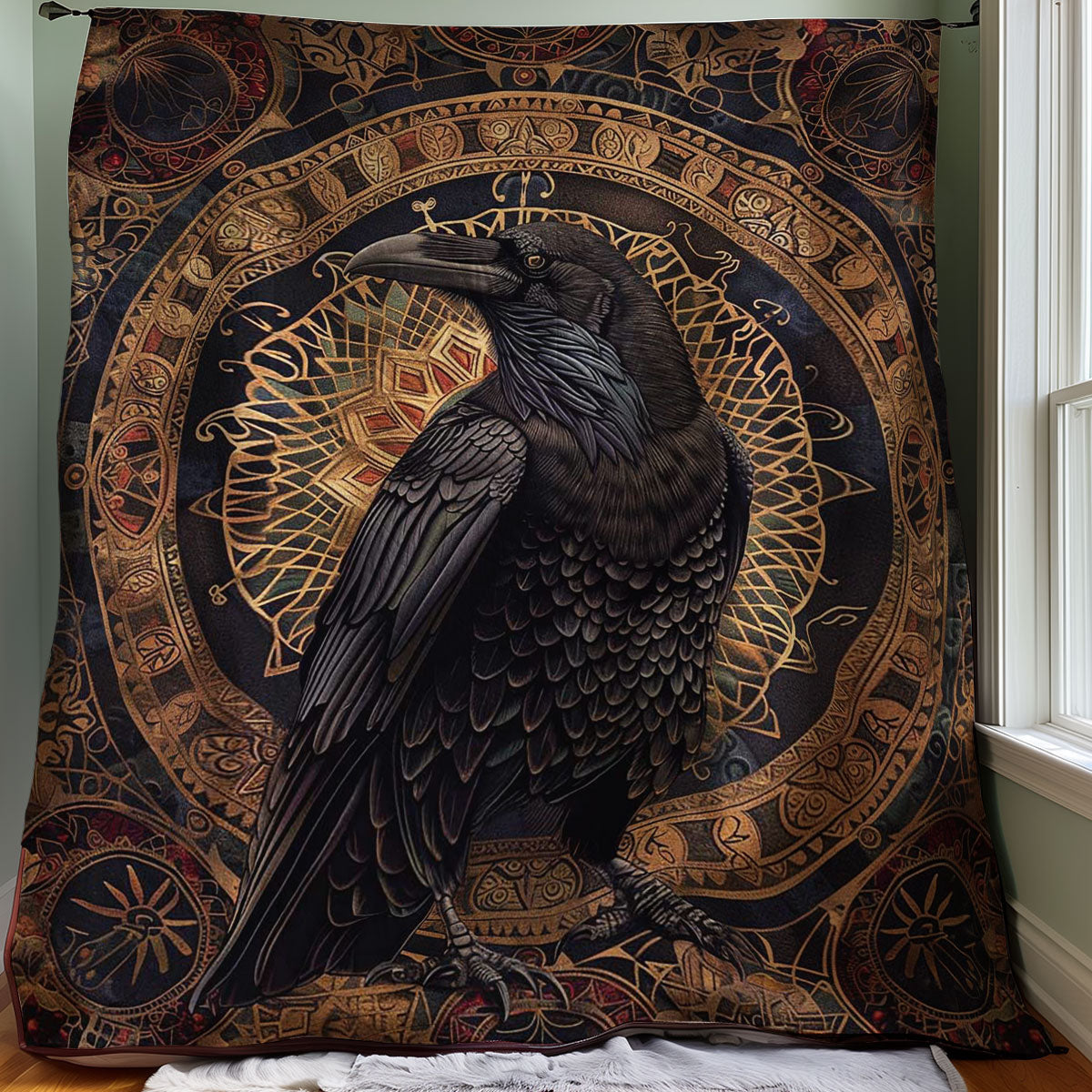 Raven Quilt Blanket Throw Blankets For Couch Meaningful Gifts For Grandma