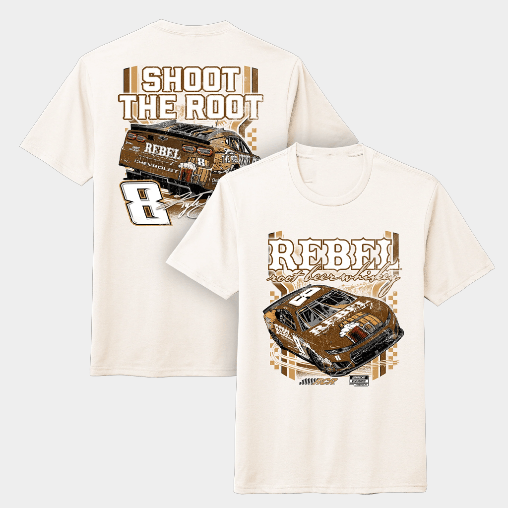 RCR Racing Merch Kyle Busch 2026 Rebel Root Beer Whiskey Car 2-Spot T-Shirt Gifts For Him