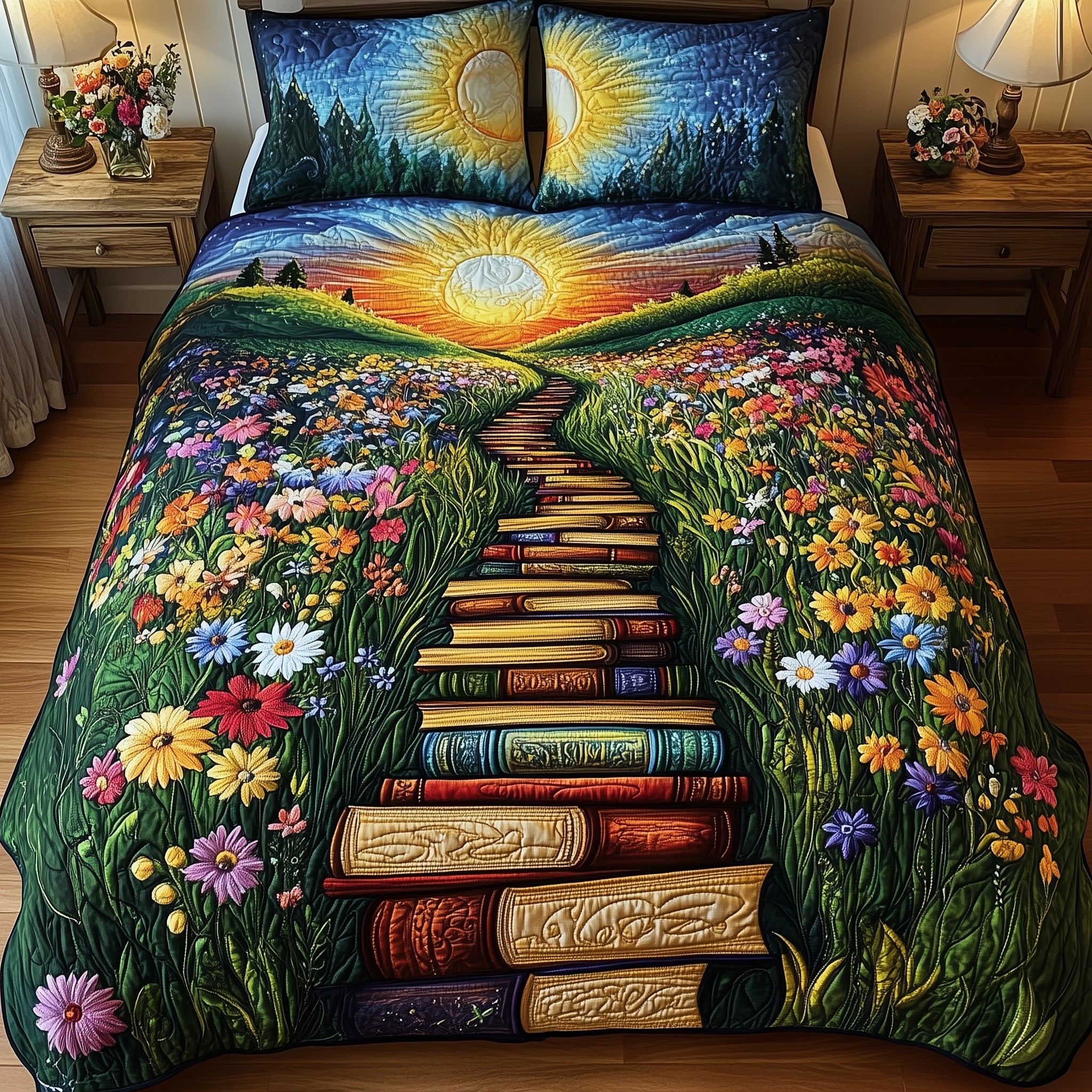 Readers Hideaway Quilted Bedding Set Duvet Cover Bed Sheet Christmas Gift Ideas For Wife