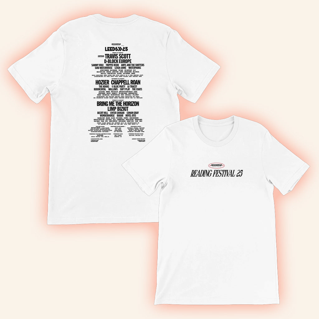 Reading And Leeds Festival Merch Reading 2025 White T-Shirt Gifts For Fans Reading And Leeds Festival Merch Reading 2025 White T-Shirt Gifts For Fans