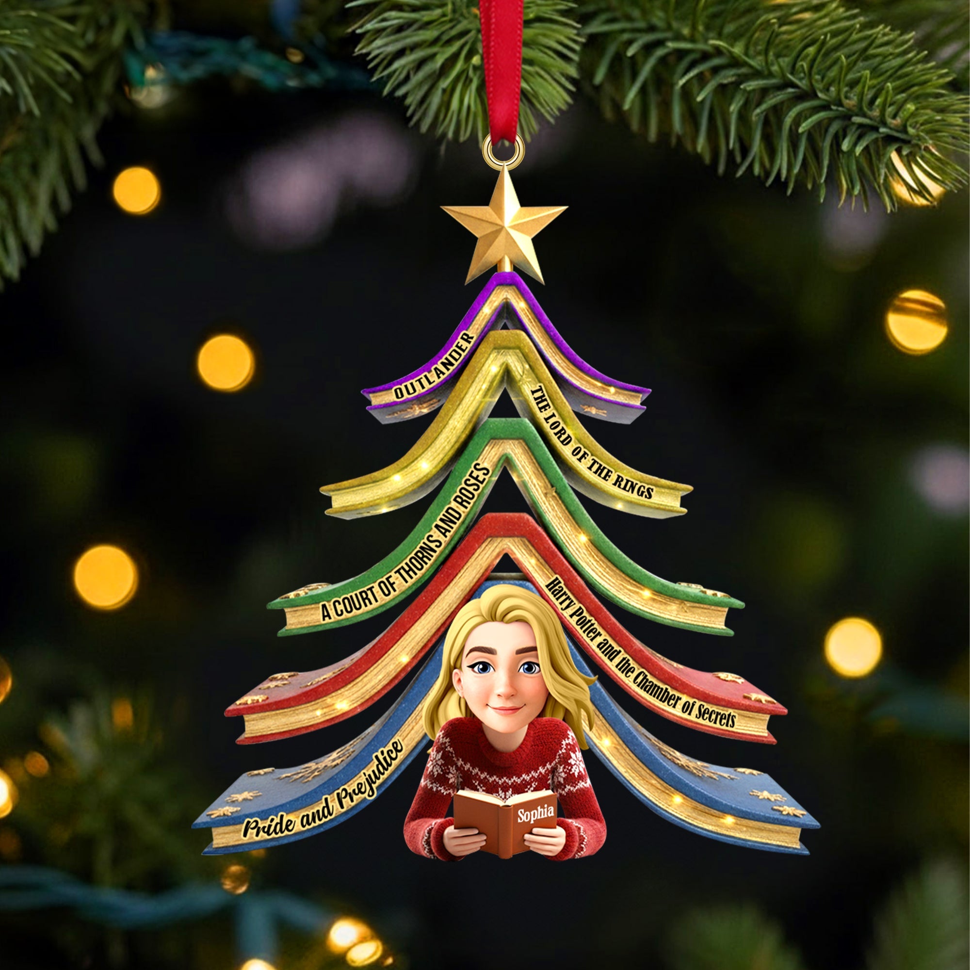 Reading Girl Personalized Gifts For Book Lovers Christmas Ornament - Holiday Season Gift Idea Reading Girl Personalized Gifts For Book Lovers Christmas Ornament - Holiday Season Gift Idea