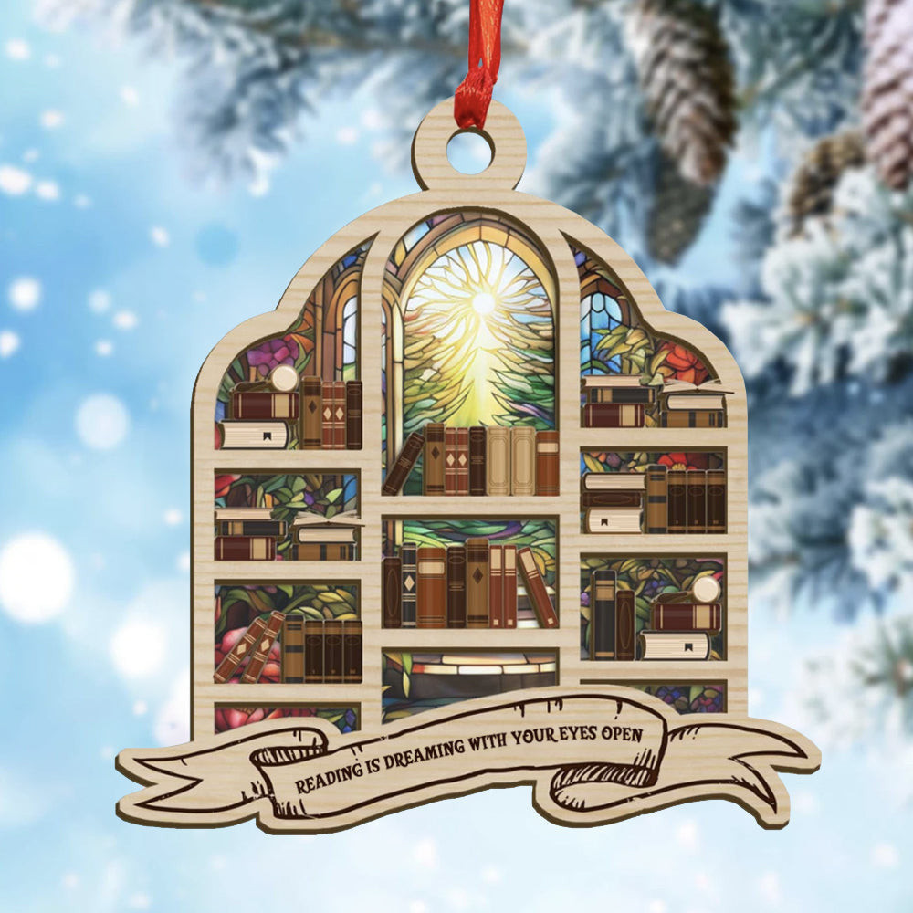 Reading Is Dreaming With Your Eyes Open Suncatcher Ornament Book Lovers Christmas Ornaments Reading Is Dreaming With Your Eyes Open Suncatcher Ornament Book Lovers Christmas Ornaments