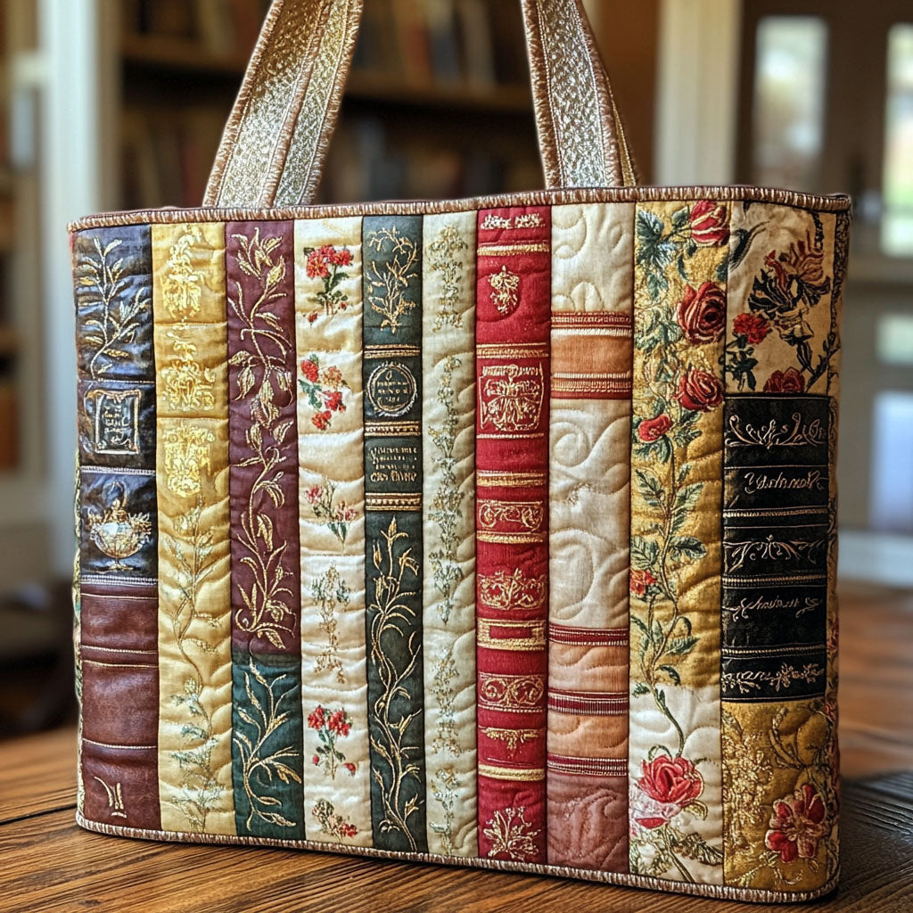 Reading Nook Quilted Tote Bag Book Themed Gift Items