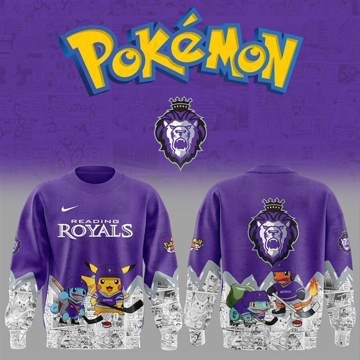 Reading Royals Pokemon Sweatshirt Great Gifts For Hockey Fans