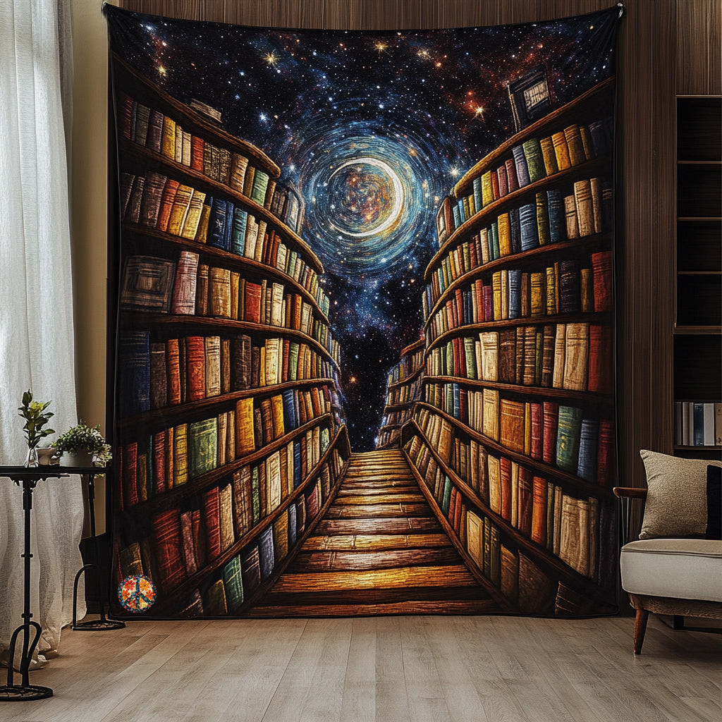 Reading Under Starry Night Holiday Xmas Quilt Blanket Christmas Gifts For Book Lovers