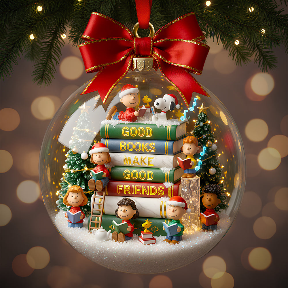 Reading With Friends Christmas Ornament Gifts For Book Lovers - Xmas Home Decoration Gift