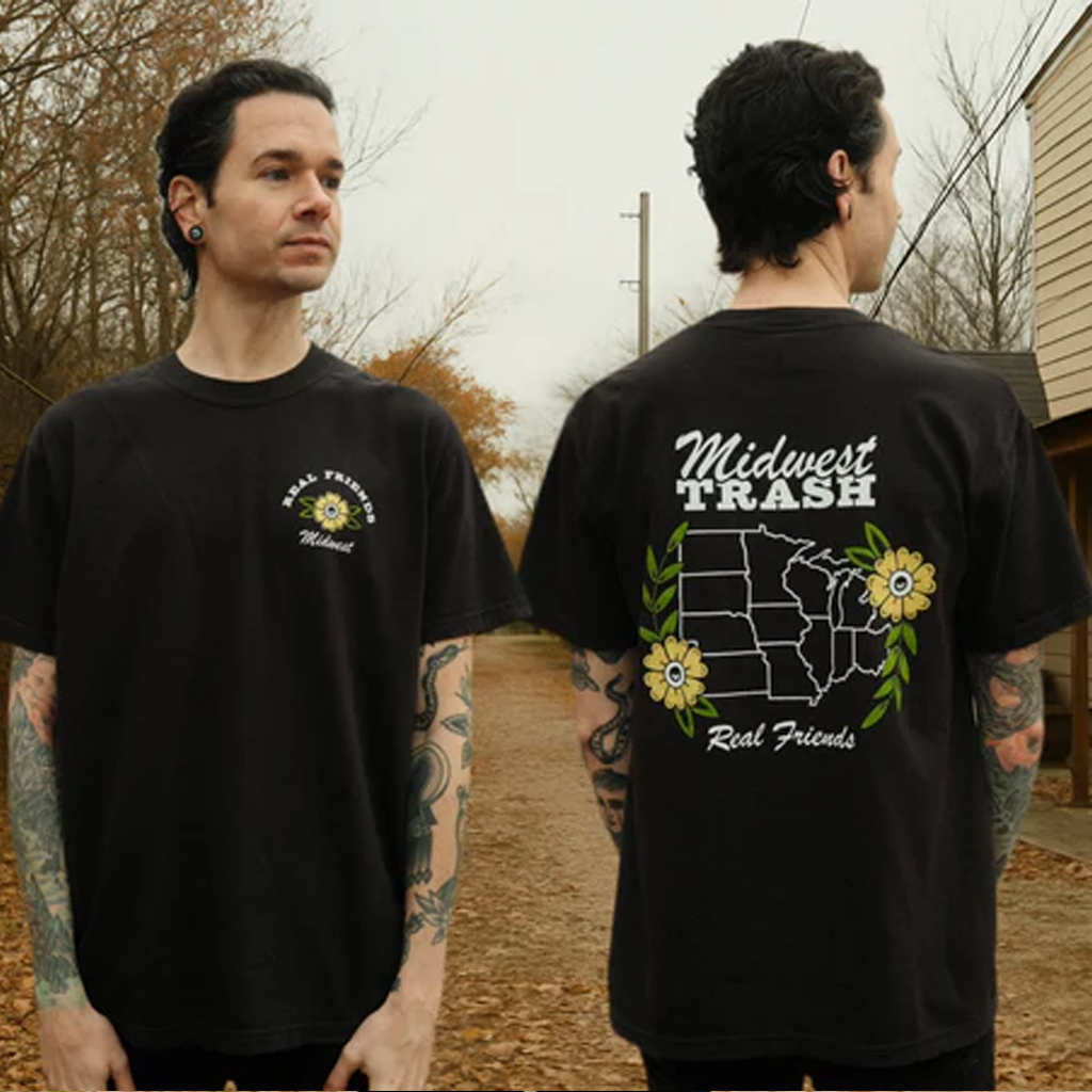 Real Friends Merch Midwest Trash Flower Vintage T-Shirt Real Friends Shirt Gifts For Besties Real Friends Merch Midwest Trash Flower Vintage T-Shirt Real Friends Shirt Gifts For Besties