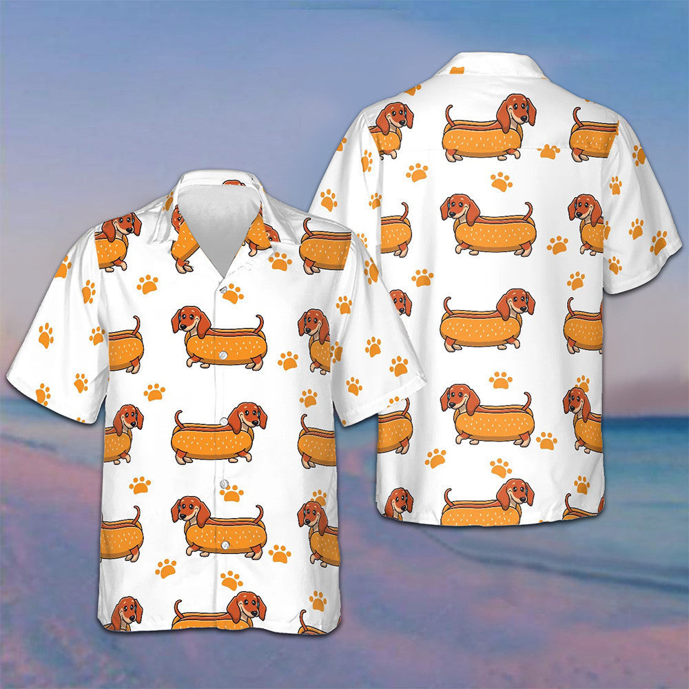 Real Hotdog Dachshund Hawaiian Shirt Dog Lover Cute Button Up Shirt Gifts For Summer Real Hotdog Dachshund Hawaiian Shirt Dog Lover Cute Button Up Shirt Gifts For Summer