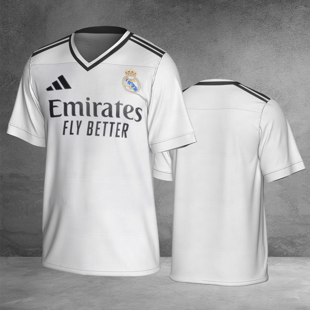 Real Madrid Soccer Jersey Emirates Fly Better 2024-25 Jersey Fans Gift