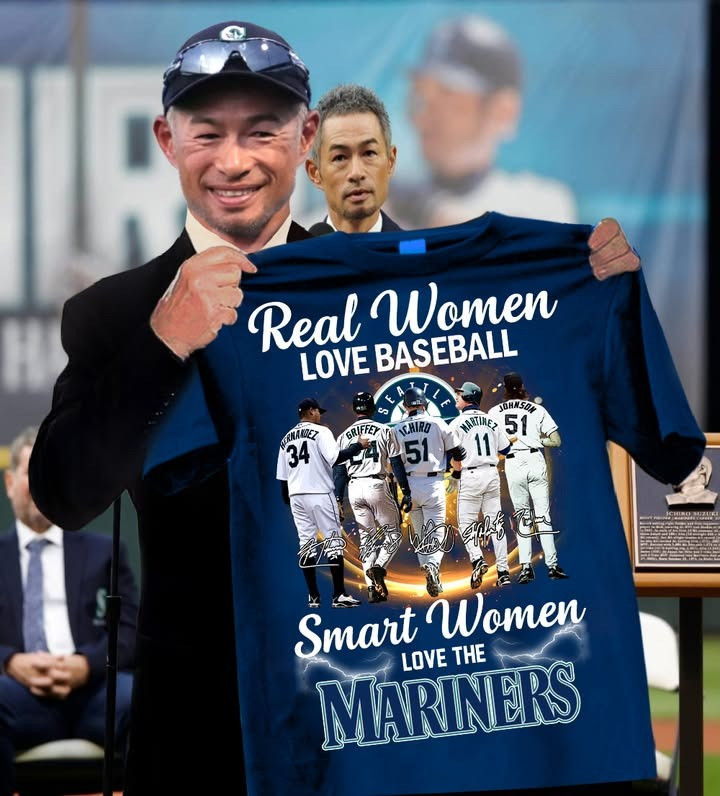 Real Women Love Baseball Smart Women Love Mariners Shirt Gifts For Dad