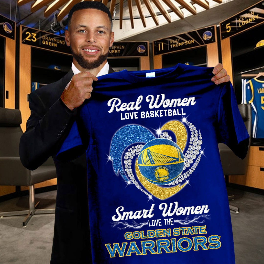 Real Women Love Basketball Smart Love Golden State Warriors Shirt Great Fan Gifts For Her