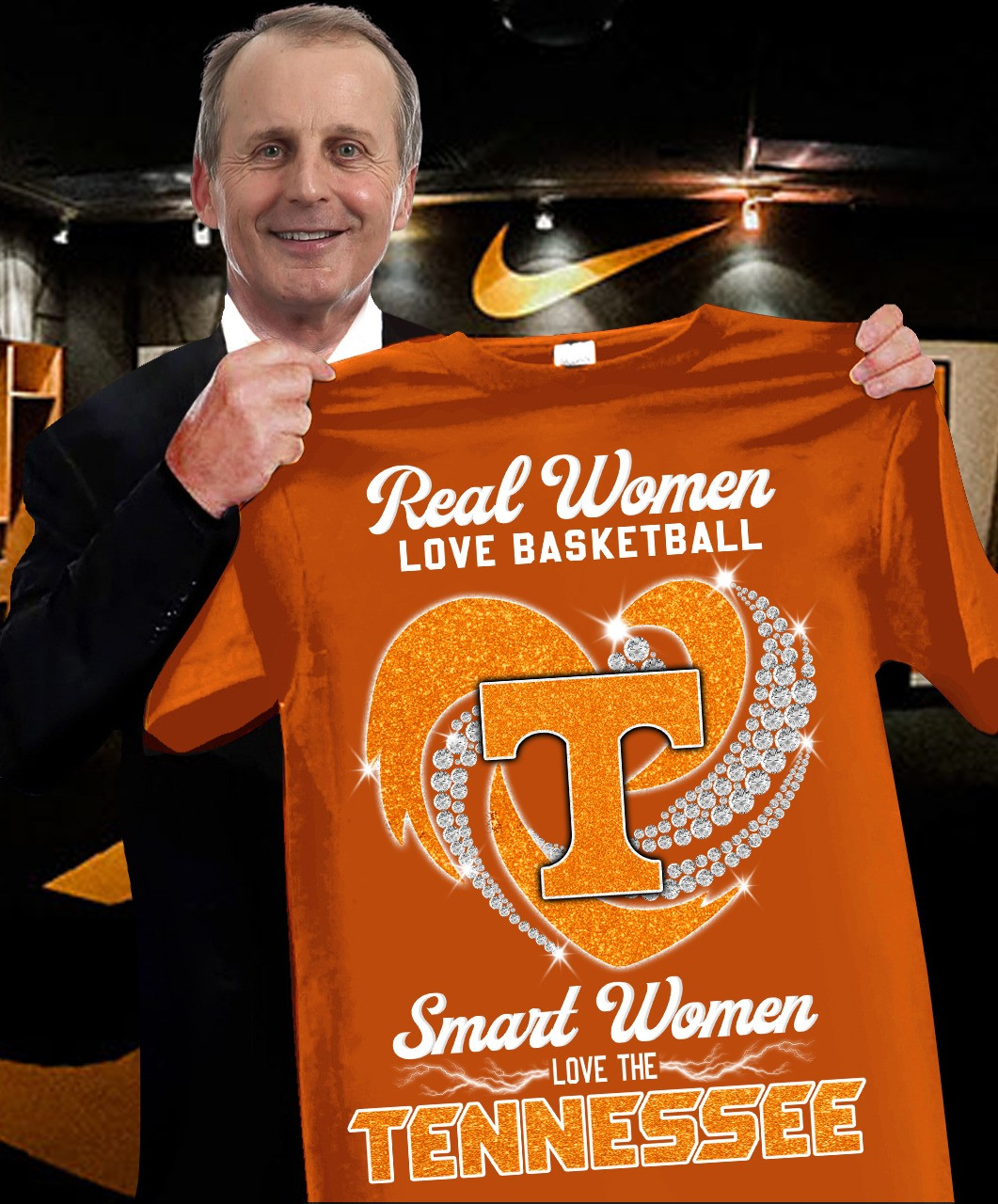 Real Women Love Basketball Smart Love Tennessee Shirt Tennessee Volunteers Basketball Fans