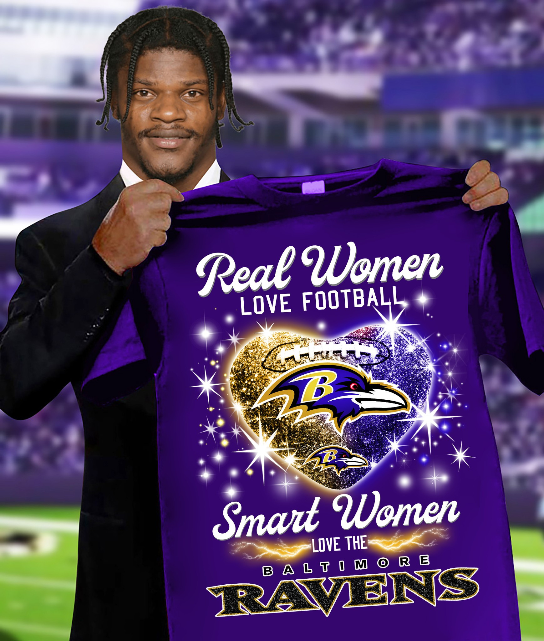 Real Women Love Football Smart Women Love Baltimore Ravens T-Shirt Gifts For Football Fans