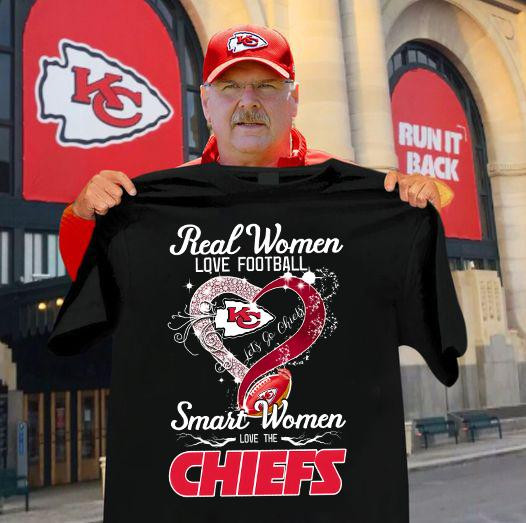 Real Women Love Football Smart Women Love The Chiefs T-Shirt Gifts For Football Lovers
