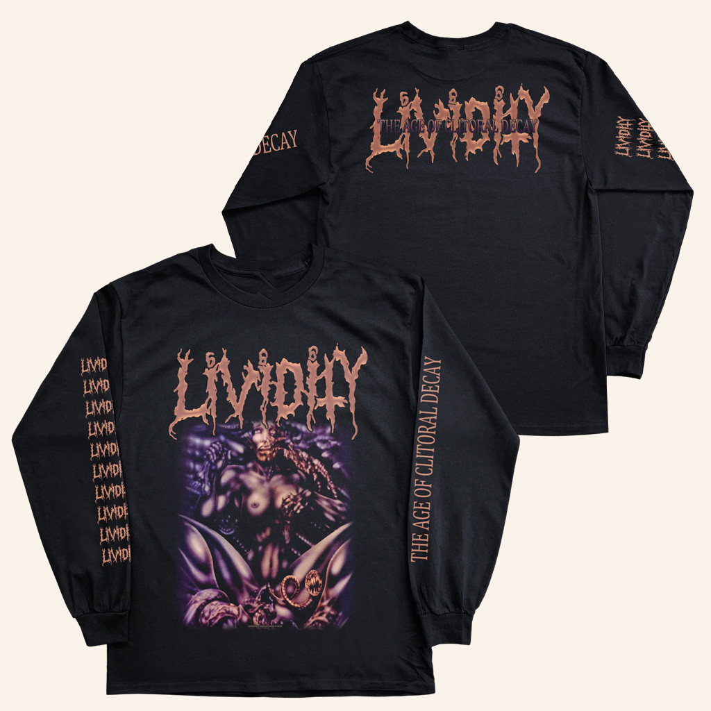 Reality Fade Merch Lividity The Age Of Clitoral Decay Long Sleeve T-Shirt Dad Christmas Gifts Reality Fade Merch Lividity The Age Of Clitoral Decay Long Sleeve T-Shirt Dad Christmas Gifts