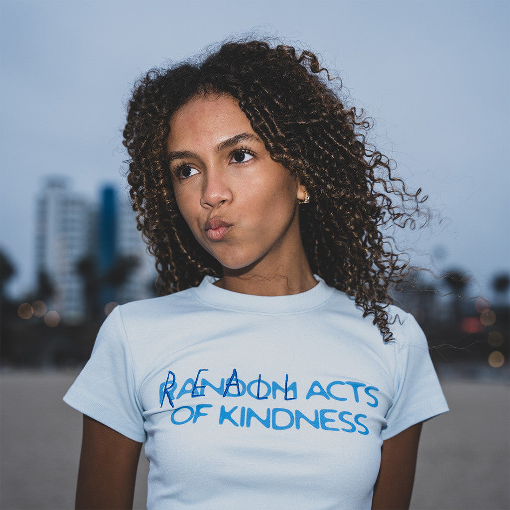 Reall Act Of Kindess Baby Tee Official Reall Wrld Merch Real World Merch The Party Collection Reall Act Of Kindess Baby Tee Official Reall Wrld Merch Real World Merch The Party Collection