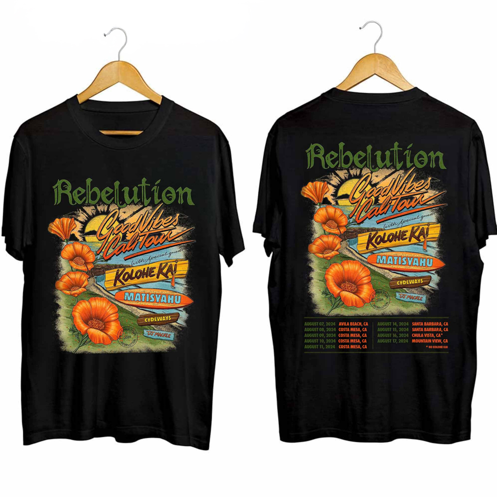 Rebelution Good Vibes Cali Tour Shirt Rebelution Merch Gift Ideas For Rock Fans Rebelution Good Vibes Cali Tour Shirt Rebelution Merch Gift Ideas For Rock Fans