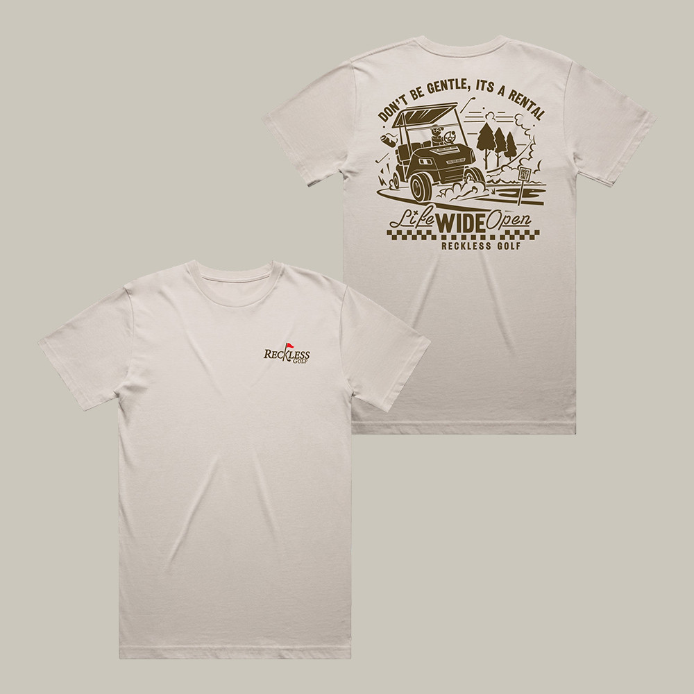 Reckless Golf Rentel CboysTV T-Shirt Life Wide Open Golf Clothes Unique Gift For Golfers
