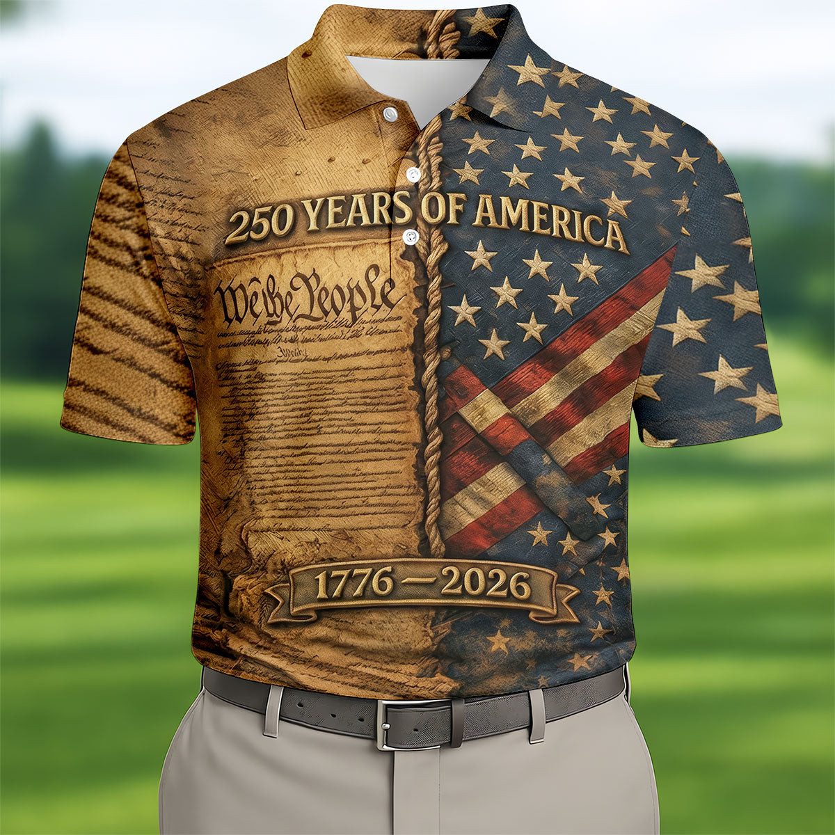 Red And White Stripe Stars Seamless Pattern Polo Shirt Mens Clothing Father's Day Present Ideas