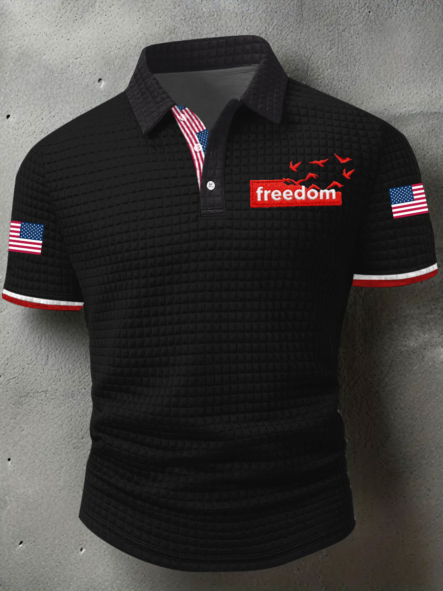 Red Bird Charlie Kirk Freedom Polo Shirt Liberty Wear Charlie Kirk Conservative Gifts