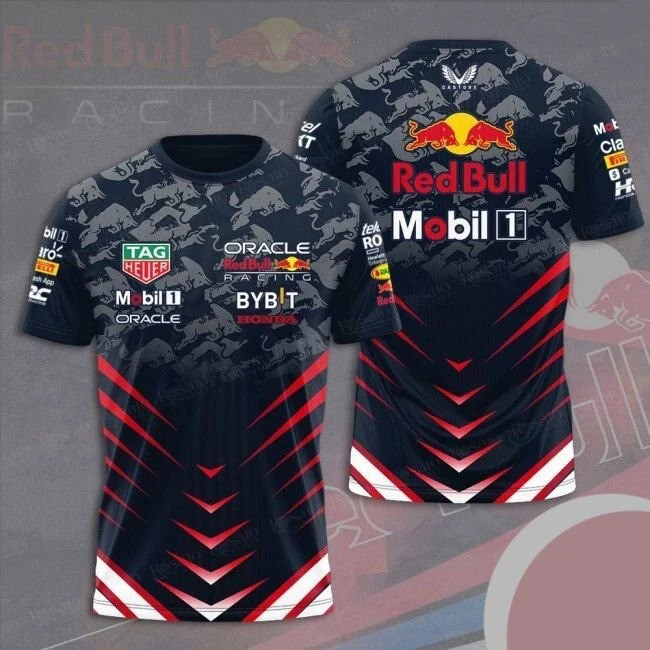 Red Bull Racing F1 Team T-Shirt Design 2025 Season Shirt For Racing Fans