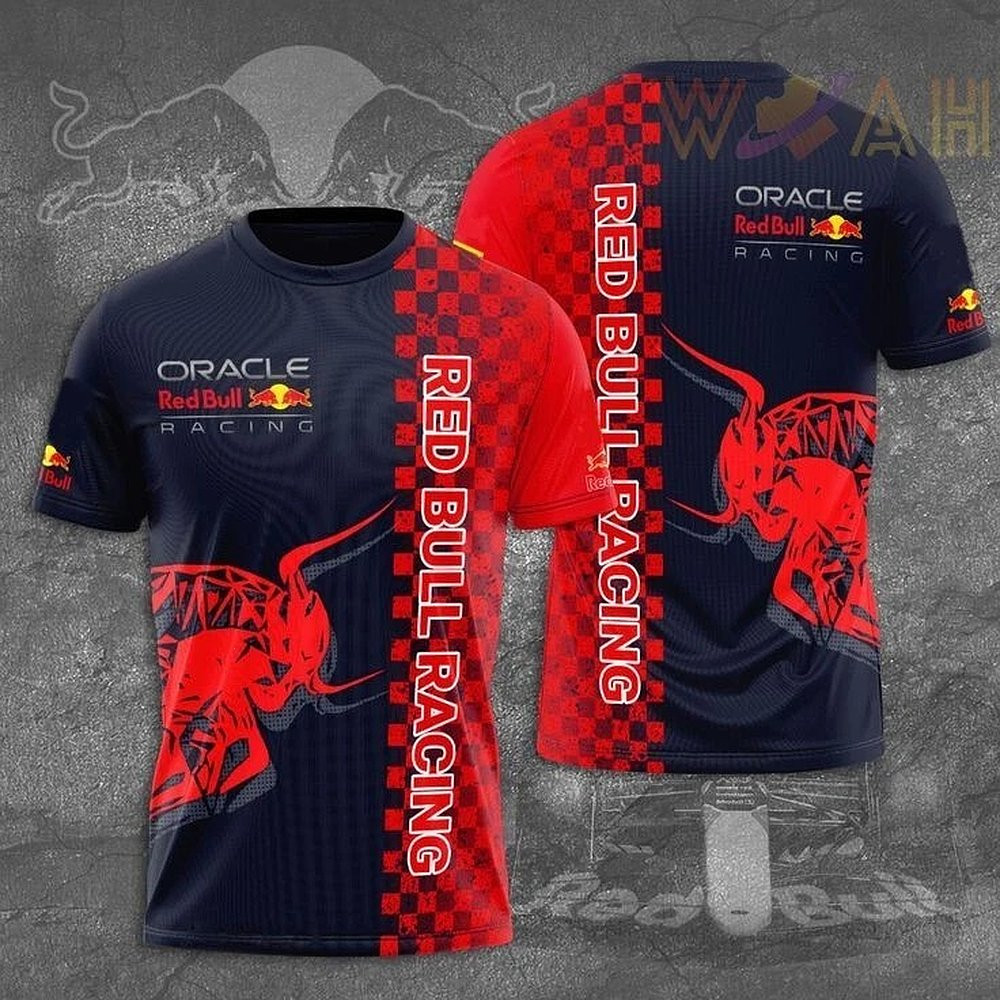 Red Bull Racing Retro Cars Formula 1 Team Kits T-Shirt Red Bull Apparel Best Gift For Racing Fans