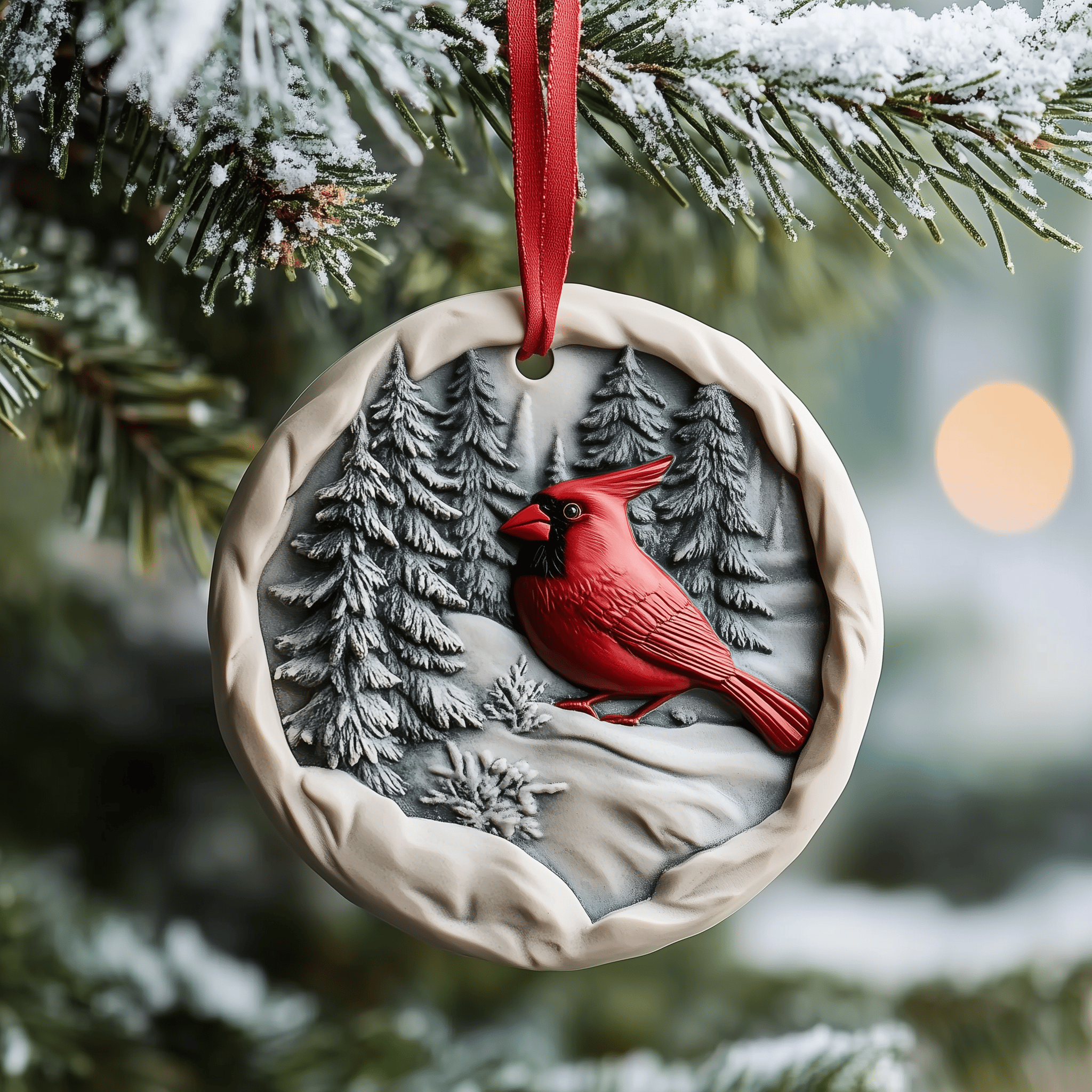 Red Cardinal Mica Ornament Bring the Magic of the Season to Your Tree with an Ornament