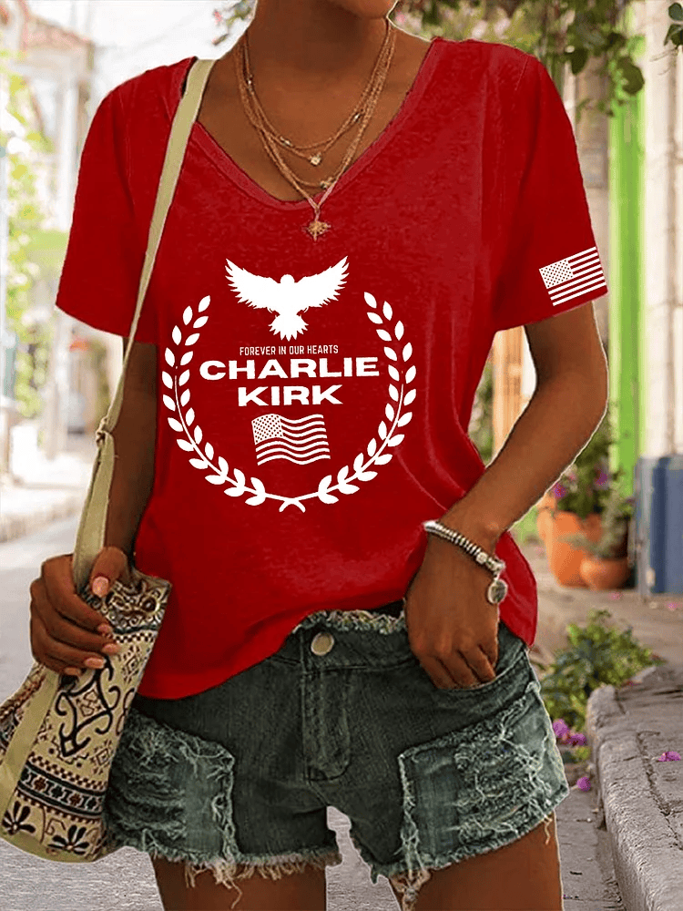 Red Charlie Kirk Freedom Shirts Turning Point USA Merch Charlie Gifts for Wife