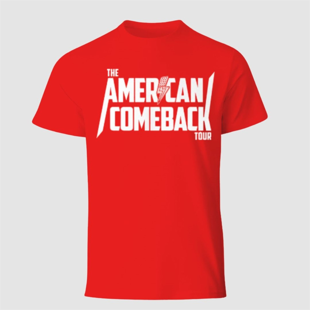 Red Charlie Kirk The American Comeback Tour T-Shirt Great American Patriot Best Gift Ideas