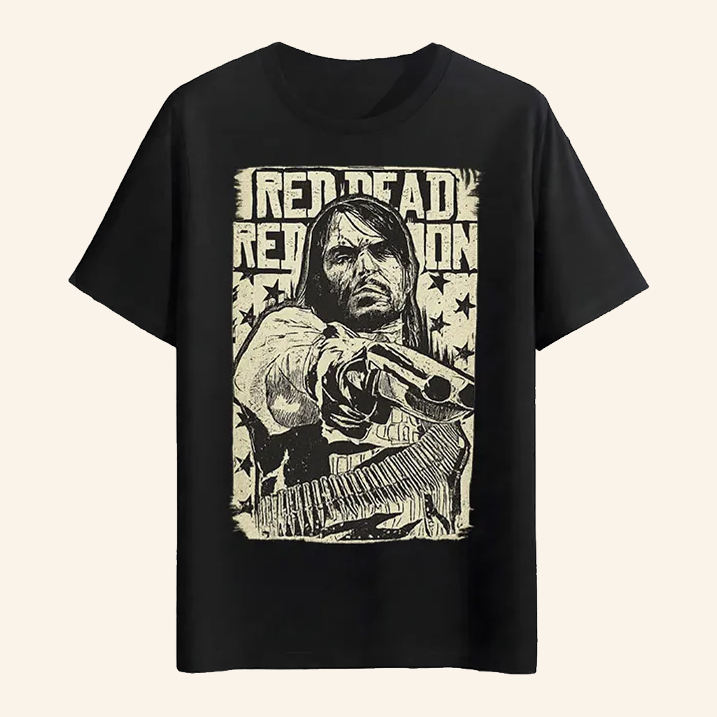 Red Dead Redemption Merch John Marston T-Shirt Best Gift For Game Lovers