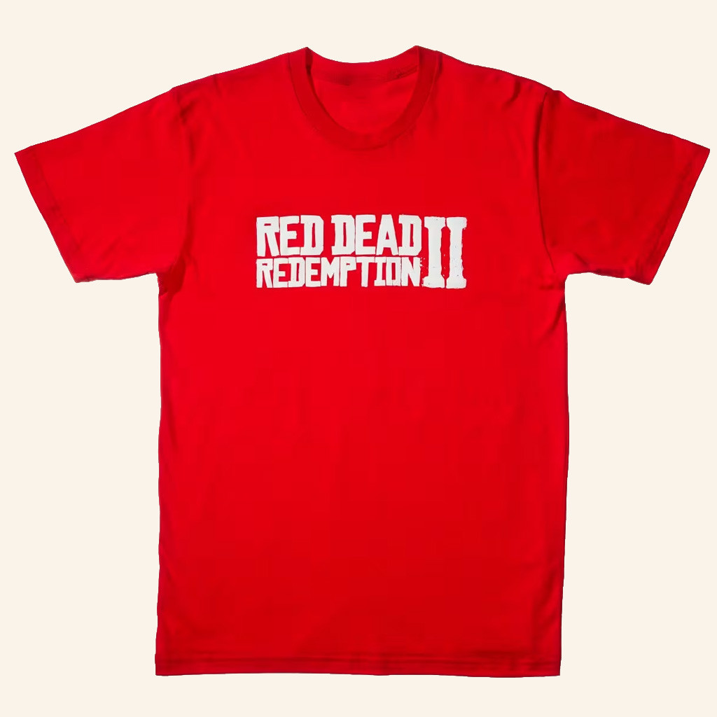 Red Dead Redemption Merch Red Dead Redemption II Logo Red T-Shirt Gifts For Him