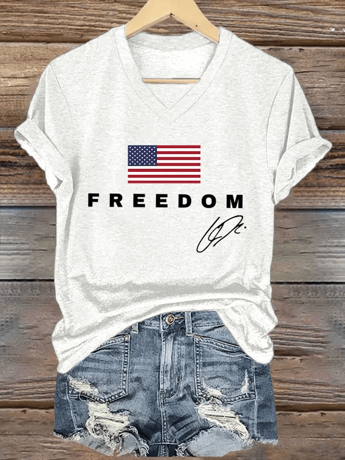 Red Freedom Shirt Charlie Kirk Shirts for Sale Turning Point USA Merch Charlie Kirk Clothing Gift for Wife - Image 2